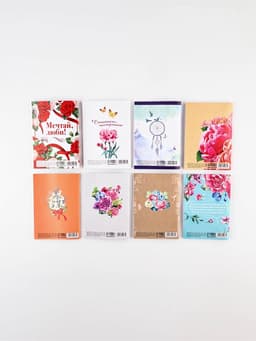 Блокноты «8 марта», 8 шт., А6 на скрепке, 32 листа