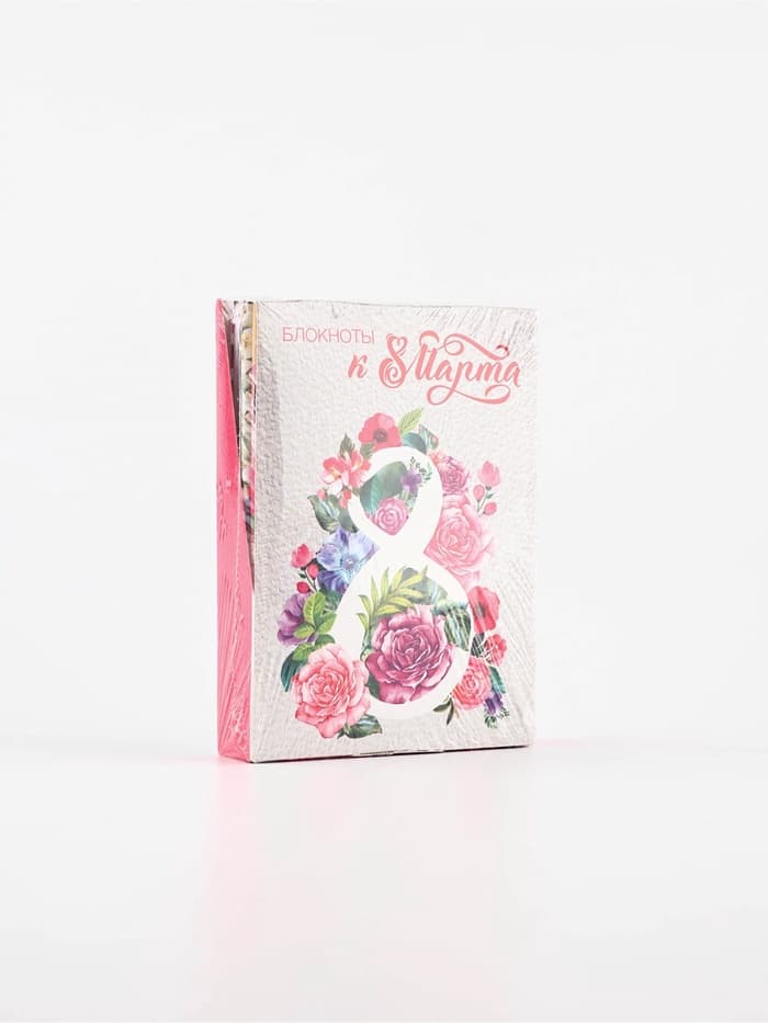 Блокноты «8 марта», 8 шт., А6 на скрепке, 32 листа