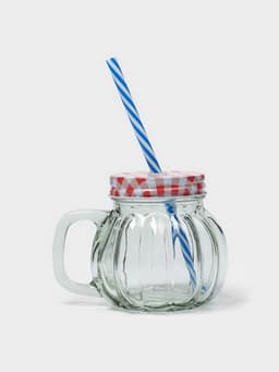 Кружка Доляна «Тыковка», 400 мл, 12.5×10 см, стекло, с крышкой и трубочкой, МИКС