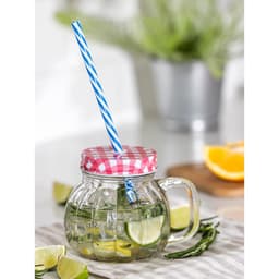 Кружка Доляна «Тыковка», 400 мл, 12.5×10 см, стекло, с крышкой и трубочкой, МИКС