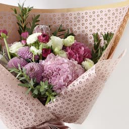 Фетр ламинированный с перфорацией «Цветочки», розовый, 57 см × 5 м