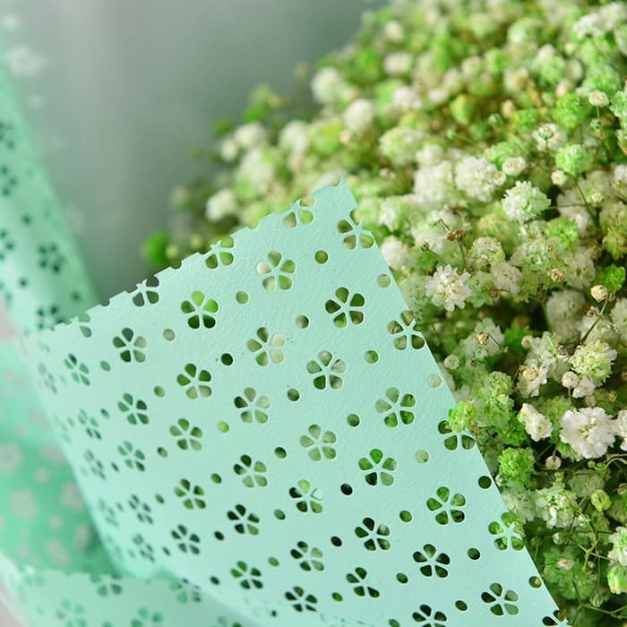 Фетр ламинированный с перфорацией «Цветочки», сиреневый, 57 см × 5 м