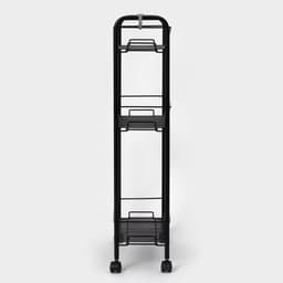 Этажерка на колёсиках «Ладья 1К», 3 яруса, 44×17×75.5 см, чёрная