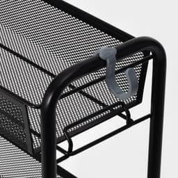 Этажерка на колёсиках «Ладья 1К», 3 яруса, 44×17×75.5 см, чёрная