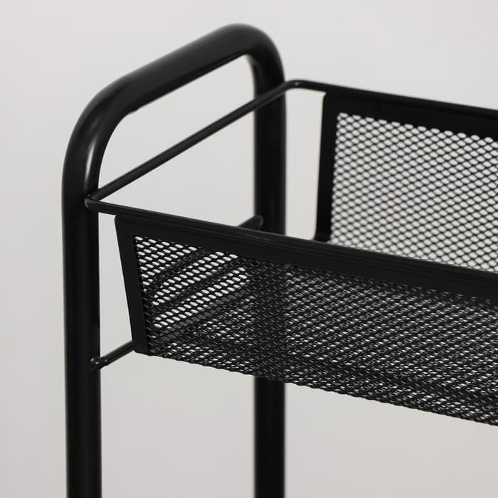 Этажерка на колёсиках «Ладья 1К», 3 яруса, 44×17×75.5 см, чёрная