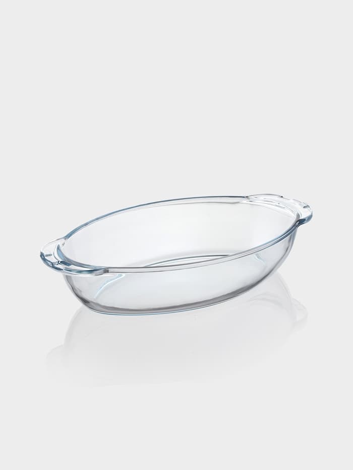 Утятница Paşabahçe Borcam, 2 л, с крышкой-формой, жаропрочное стекло, прозрачная