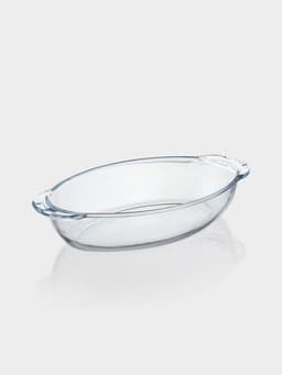 Утятница Paşabahçe Borcam, 2 л, с крышкой-формой, жаропрочное стекло, прозрачная