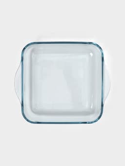 Форма для запекания Paşabahçe Borcam, 2 л, 25.6×22 см, с крышкой, квадратная, жаропрочное стекло, прозрачная