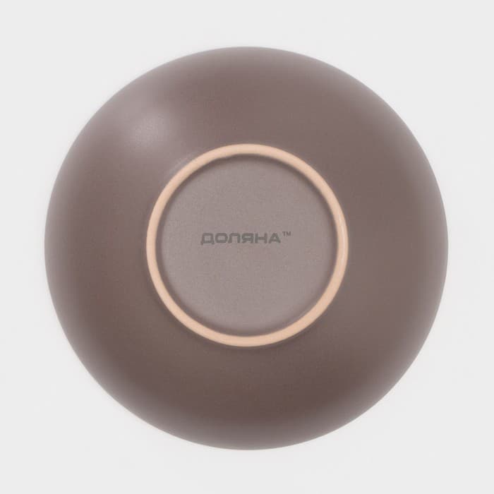 Набор тарелок Доляна «Пастель», 18 предметов: 6 тарелок d=19 см, 6 тарелок d=27 см, 6 мисок d=19 см, керамика, коричневый