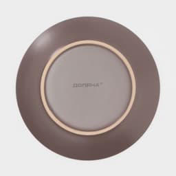 Набор тарелок Доляна «Пастель», 18 предметов: 6 тарелок d=19 см, 6 тарелок d=27 см, 6 мисок d=19 см, керамика, коричневый