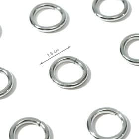 Кольца для сумок, d=12 мм, толщина - 3 мм, 10 шт., цвет серебряный