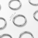 Кольца для сумок, d=20 мм, толщина - 3 мм, 10 шт., цвет серебряный
