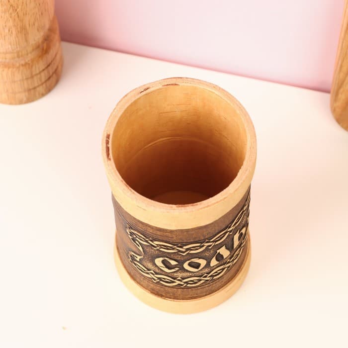 Туес для специй «Соль», 6×6×12 см, береста