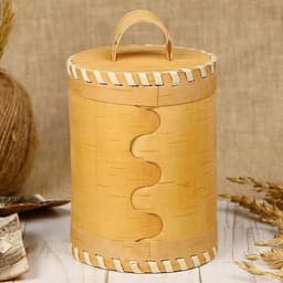 Туес «Иван-чай», 8.5×8.5×14 см, береста