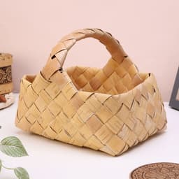 Корзинка плетёная «Алёнка», плетеная, 22×16×10/22 см, береста