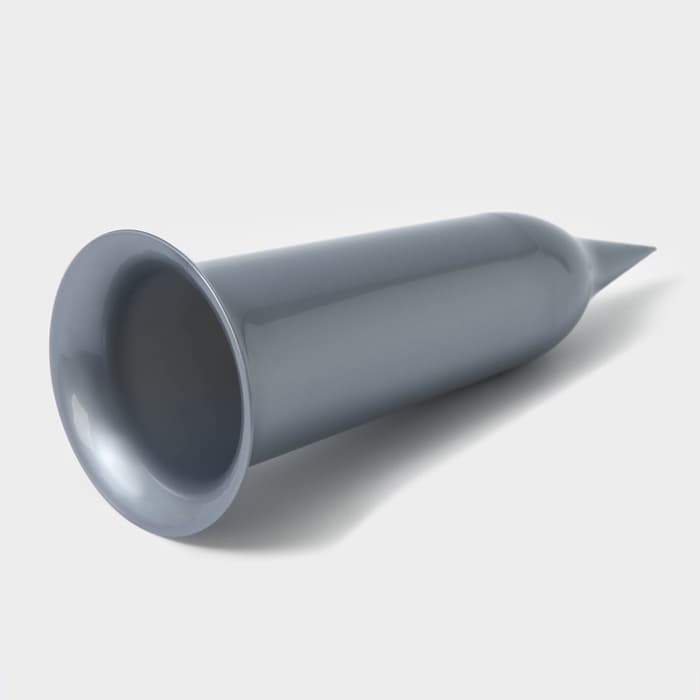 Ваза для цветов Santino, 650 мл, с колышком, пластик, серебристая