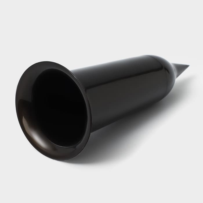 Ваза для цветов Santino, 650 мл, с колышком, пластик, чёрное золото