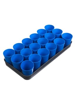 Набор для рассады: стаканы по 250 мл (18 шт.), поддон 40×20 см, цвет МИКС, Greengo