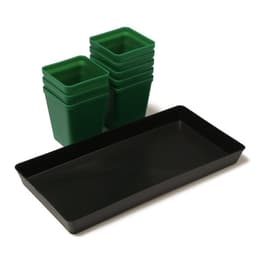 Набор для рассады: стаканы по 600 мл (8 шт.), поддон 36×18 см, цвет МИКС, Greengo