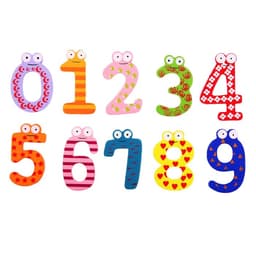 Цифры на магните, набор 10 шт., цифра: 6×4 см