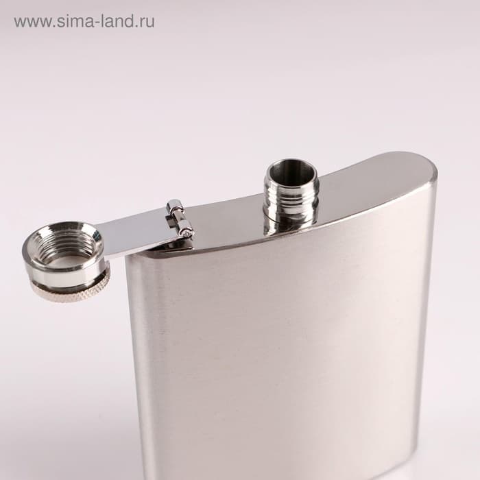 Фляжка Мастер К «Майор», 210 мл, в чехле, подарочная, армейская, 7 oz, нержавеющая сталь, зелёная