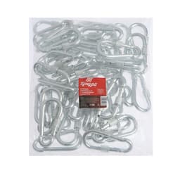 Карабин монтажный с фиксатором ТУНДРА krep, DIN5299D, 9×90 мм, оцинкованный