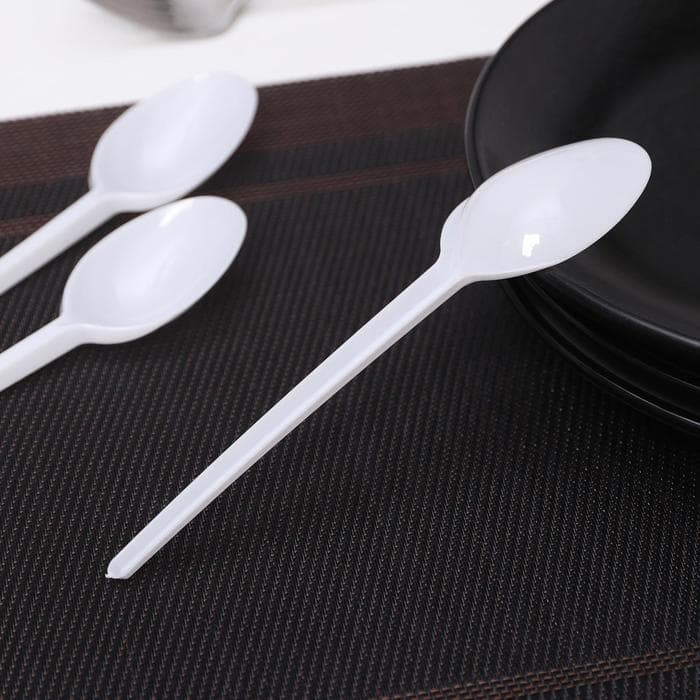 Ложка одноразовая «Стандарт», пластик, 16 см, столовая, белая