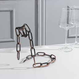 Подставка для бутылки Доляна «Цепь», 18.5×13×19 см, цвет коричневый