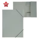 Папка на резинке А4, 500 мкм, Calligrata, корешок 4 мм, до 300 листов, тиснение «песок», серая