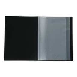 Папка с 10 вкладышами А4, 500 мкм, Calligrata, текстура «песок», чёрная