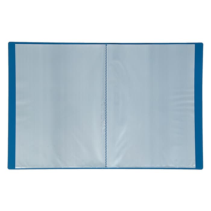 Папка с 30 вкладышами А4, 500 мкм, Calligrata, текстура «песок», синяя