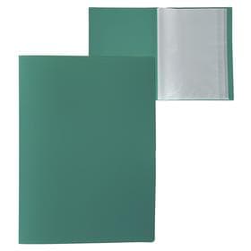Папка с 40 вкладышами А4, 500 мкм, Calligrata, текстура «песок», зелёная