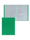 Папка с 40 вкладышами А4, 500 мкм, Calligrata, текстура «песок», зелёная