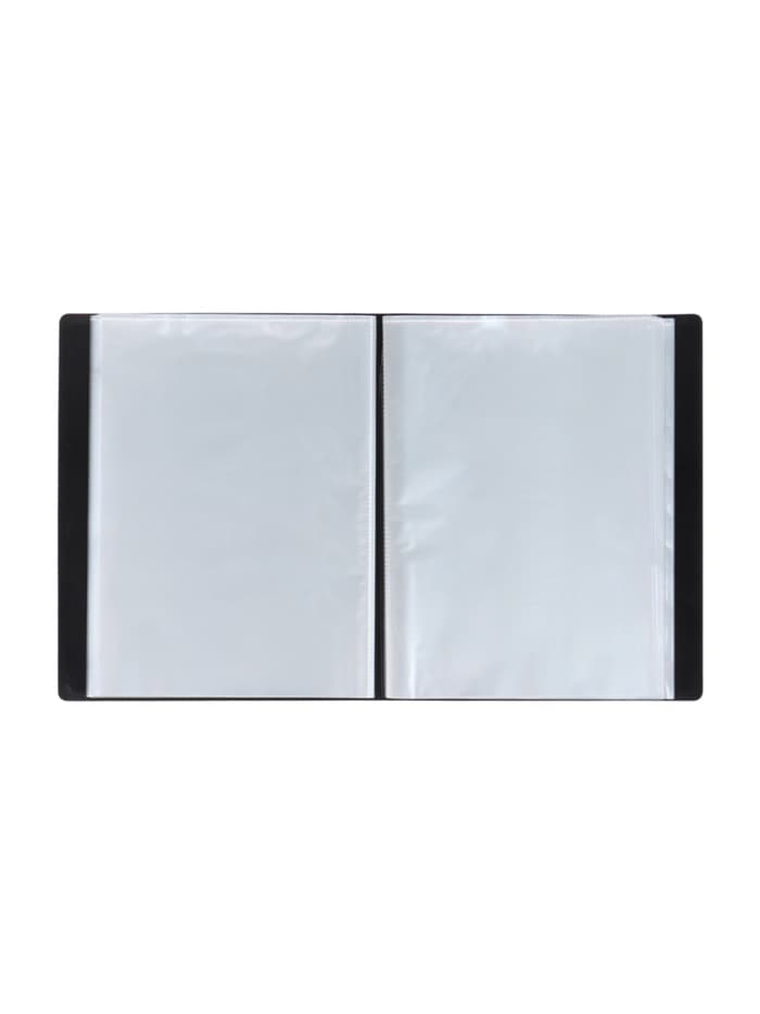 Папка с 100 вкладышами А4, 700 мкм, Calligrata, текстура «песок», чёрная