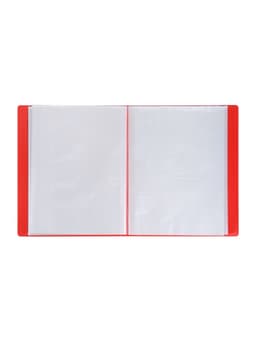 Папка с 100 вкладышами А4, 700 мкм, Calligrata, текстура «песок», красная