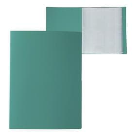 Папка с 100 вкладышами А4, 700 мкм, Calligrata, текстура «песок», зелёная