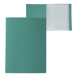 Папка с 100 вкладышами А4, 700 мкм, Calligrata, текстура «песок», зелёная