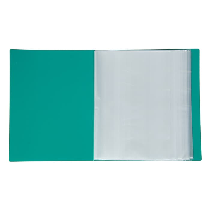 Папка с 100 вкладышами А4, 700 мкм, Calligrata, текстура «песок», зелёная