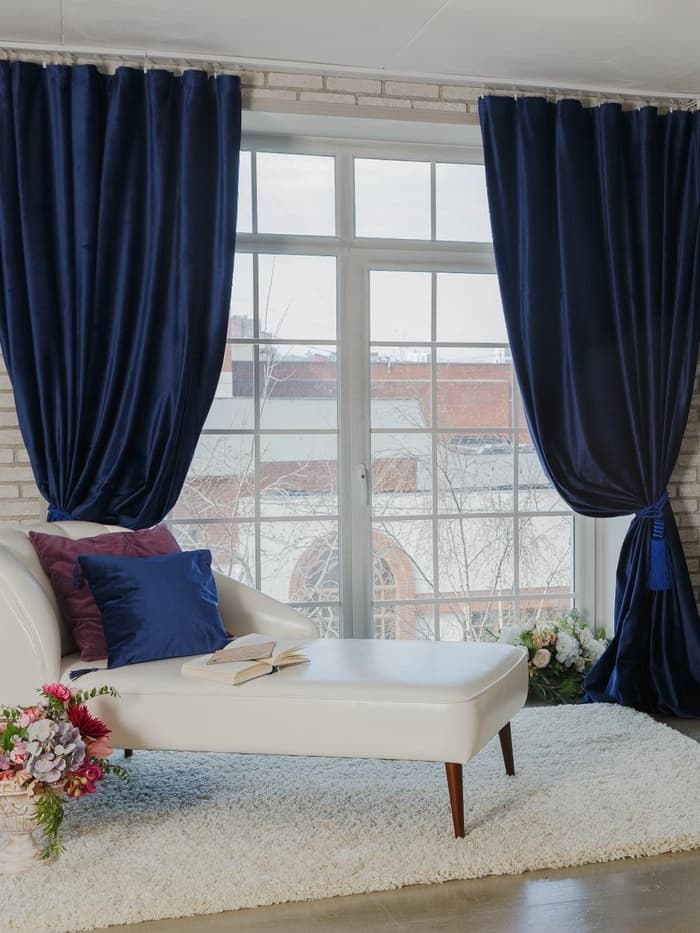 Штора портьерная «Этель», 170×270 см, ренессанс глубокий океан