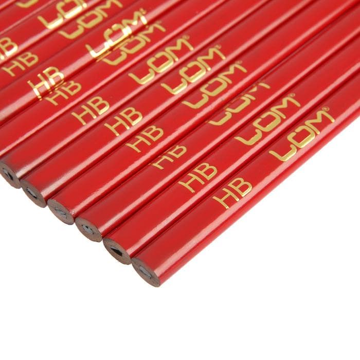 Карандаши строительные ЛОМ, 180 мм, 12 шт.