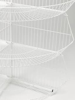 Горка-накопитель из четырёх корзин, полукруглая, 120×60×138.5 см, белая