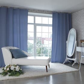 Штора портьерная «Этель», 130×280 см, английский стиль голубая