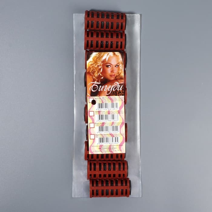 Термобигуди с фиксатором, d=2.2 см, 10 шт., цвет МИКС