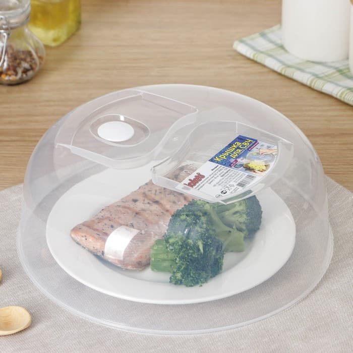 Крышка для СВЧ Виолет, 26 см, с клапаном, пластик, прозрачный
