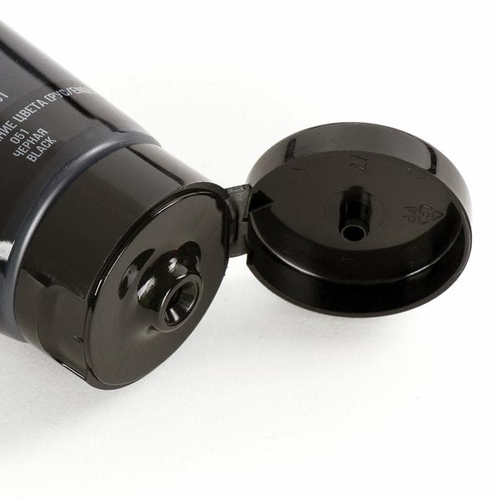 Краска акриловая художественная туба 75 мл, BRAUBERG «Чёрная»