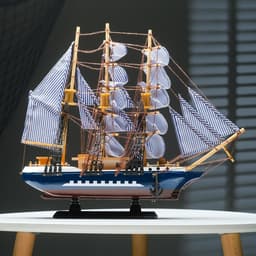 Сувенирная модель корабля «Всадник», паруса синие, 43×8.5×39 см, МИКС