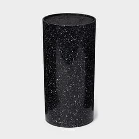 Подставка для ножей с наполнителем «Чёрный гранит», 22×11 см, чёрная