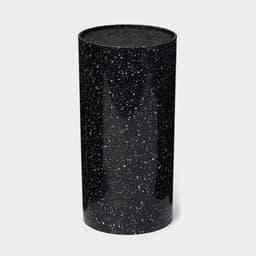 Подставка для ножей с наполнителем «Чёрный гранит», 22×11 см, чёрная