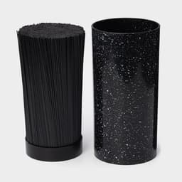 Подставка для ножей с наполнителем «Чёрный гранит», 22×11 см, чёрная