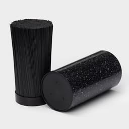 Подставка для ножей с наполнителем «Чёрный гранит», 22×11 см, чёрная